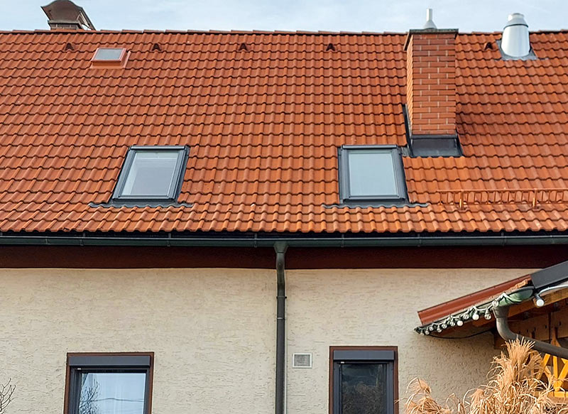 Dachreinigung Tonziegel nachher